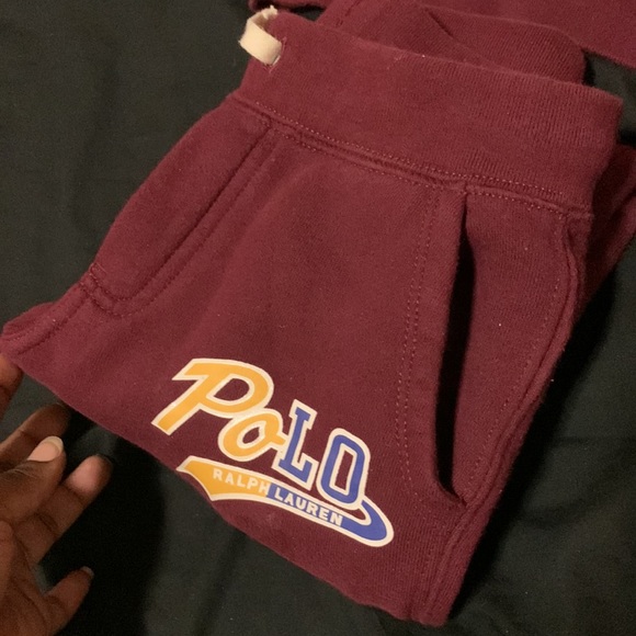 Polo Sweatsuit Shirt and Bottom Set - Picture 4 of 5